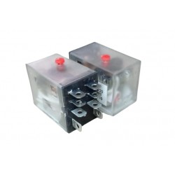 Relé base socket 250V 10A 2CO bob 24VDC c/led c/test