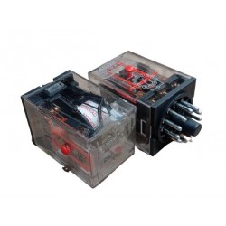 Relé base undecal 250V 10A 3CO bob 220VAC c/led c/test