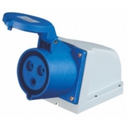 Enchufe Hembra Sobrepuesto, 2P+T, 32A, IP44