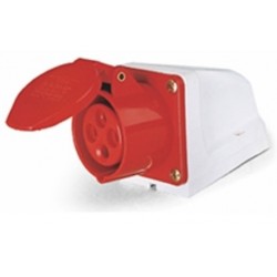 Enchufe Hembra Sobrepuesto, 3P+T, 32A, IP44