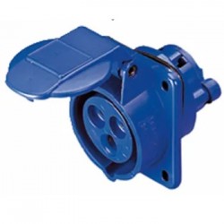 Enchufe Hembra Embutido, 2P+T, 16A, IP44