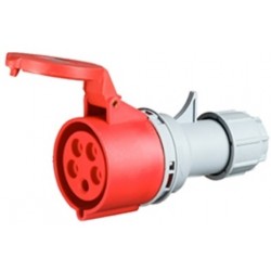 Enchufe Hembra, volante, 3P+N+T, 32A, IP44