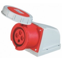 Enchufe Hembra Fijo Sobrepuesto, 3P+T, 63A, IP67
