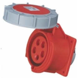 Enchufe Hembra Fijo Embutido, 3P+N+T, 16A, IP67