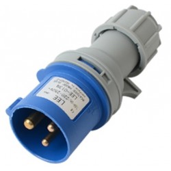 Enchufe Macho, volante, 2P+T, 32A, IP44