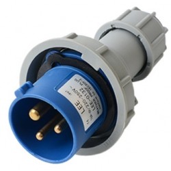 Enchufe Macho, volante, 2P+T, 32A, IP67