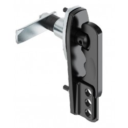 Cierre gabinete con bloqueo candado, zamak, negro