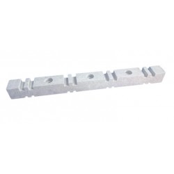 Soporte modular 4P 409mm (3x11mm/2x6.3mm a 106mm) blanco