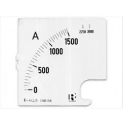 Escala AC p/amperimetro maxima demanda, 0-1000A, 96X96mm