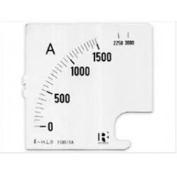 Escala AC p/amperimetro maxima demanda, 0-2000A, 96X96mm