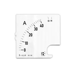 Escala AC para amperimetro, 0-40A, 72x72mm