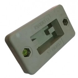 Aislador ciego p/ 2 pletinas de 10x50mm c/tabique separador