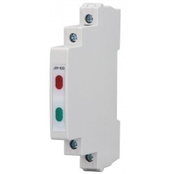 Piloto DIN, 230V 9mm ancho 1/2 din rojo/verde