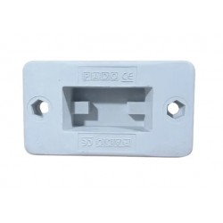 Aislador ciego p/ 2 pletinas de 10x60mm c/tabique separador