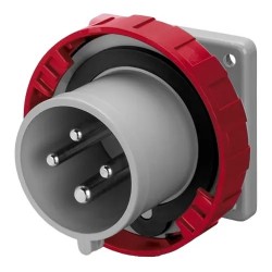 Enchufe macho embutido IP67 32A 380V 3P+T 6H