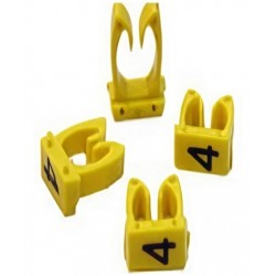 Tira marcas p/cable 10-8AWG (4.0-6.0mm²) 10 dig Z amarillo