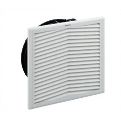 Celosia 252x252mm con ventilador 400m³/h 230Vac IP54 RAL7035