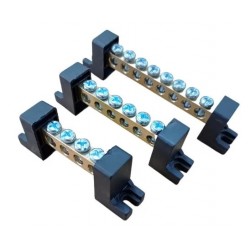 Regleta simple 6x16mm² NO aislada, montaje a placa 125A