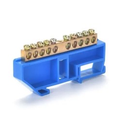 Regleta neutro 14 conex NO aislada, montaje vertical DIN 63A