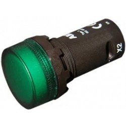 Piloto LED compacto IP66 Ø22mm 48Vac/dc Verde