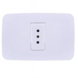 Placa Armada Toma Corriente Simple 10A 1M BL ORIGEN