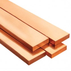 Pletina / barra cobre 10x100mm 1700A canto biselado 1000mm²