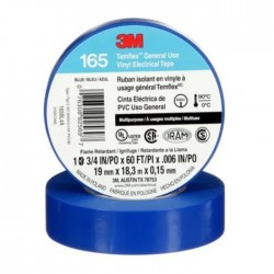 Cinta Temflex 165 3M, 19mmx18mt, Azul