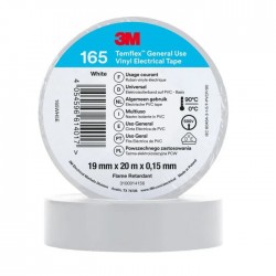 Cinta Temflex 165 3M, 19mmx18mt, Blanca