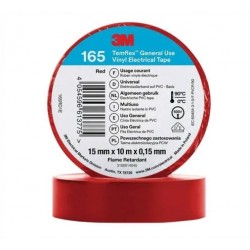 Cinta Temflex 165 3M, 19mmx18mt, Roja