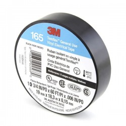 Cinta Temflex 165 3M, 19mmx18mt, Negra