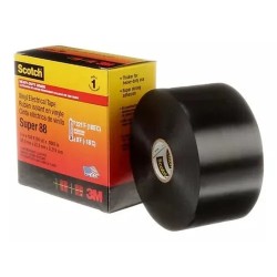 Cinta aislante Scotch Super 88, 38x0.22mm, rollo 13m, negro