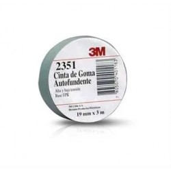 Cinta Scotch 2351 3M goma 19mmx3mtx0.51mm Negra Autofundente