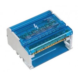 Repartidor tetrapolar 4p 11 salidas, 125A montaje riel DIN