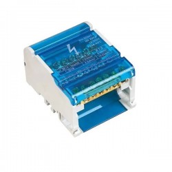 Repartidor tetrapolar 4p 7 salidas 125A montaje riel DIN