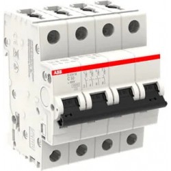Interruptor MCB 4Px16A curva C 10/15kA, S204M-C16