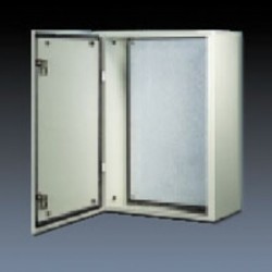 Caja metálica 1000x600x300mm IP65 RAL7035 c/placa