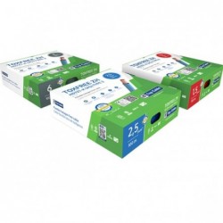 Cable 1x 1.0 mm² libre halógeno am/vd, 750V(min 100m)
